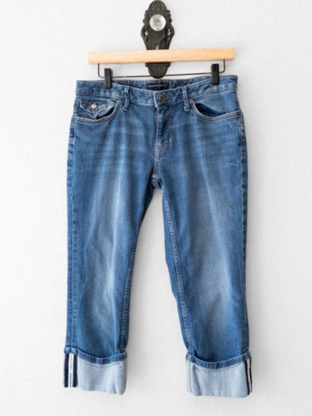 Banana Republic Capri Jeans Rolled Hem Crop Denim Stretch Womens 29 8